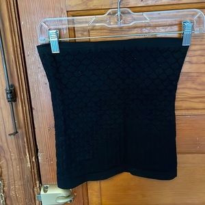 Black Free People Textured Honey Tube Top
